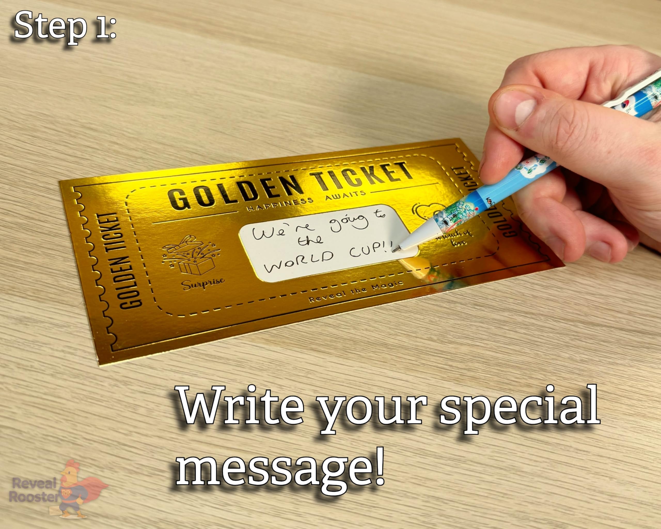 Deluxe Bulk Golden Ticket Surprise Scratch Off Card | Christmas